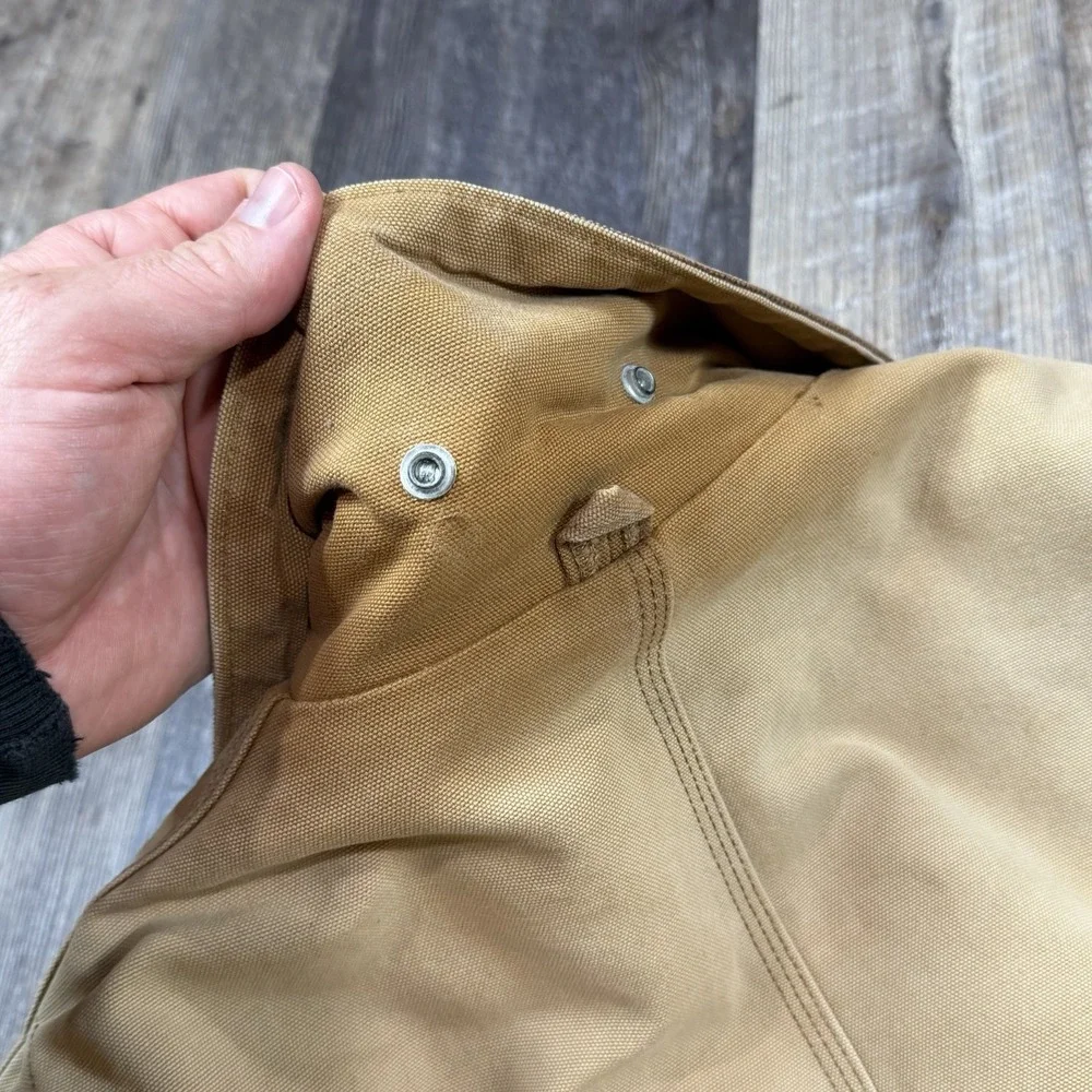 Vintage Carhartt‎ Duck Chore Coat Jacket Brown Quilted Lined USA Mens M / L
